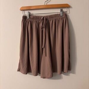 OAK + FORT Taupe Elastic Waist Shorts